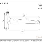 From The Anvil Penny End T Hinge (pair)