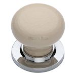 Heritage Brass - Cream Crackle Door Knob on Rose