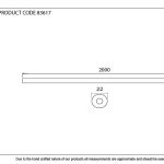 Beeswax 2m Curtain Pole