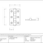 Black Ball Bearing Butt Hinge (pair)