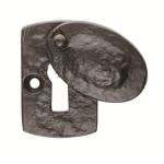 Black Antique Plaque Covered Keyhole Profile Escutcheon