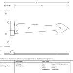 Arrow Head T Hinge (pair)