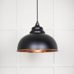 Smooth Copper Harborne Pendant in Elan Black