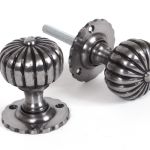 Natural Smooth Flower Mortice Knob Set