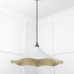 Smooth Brass Flora Pendant in Birch
