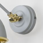 Smooth Brass Brindley Wall Light in Birch