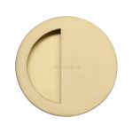 Heritage Brass - Round Half Moon Flush Pull