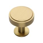 Heritage Brass - Stepped Disc Cabinet Knob with Rose