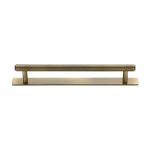 Heritage Brass - Knurled Cabinet Pull Handle with Plate