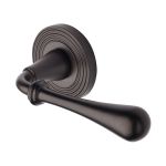 Heritage Brass - Roma Reeded Door Handle on Round Rose