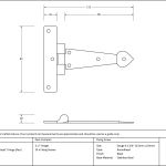 Arrow Head T Hinge (pair)