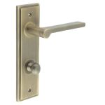 Burlington Fitzrovia Door Handles On Back Plate with Turn & Release