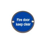 Stainless Steel Fire Door Keep Clear