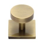 Heritage Brass - Disc Cabinet Knob With Square Backplate