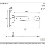 From The Anvil Penny End T Hinge (pair)
