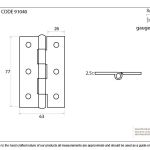 From The Anvil Butt Hinge (pair)