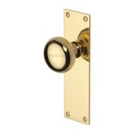Heritage Brass - Balmoral Door Knob on Plate