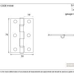 3" Ball Bearing Butt Hinge (pair) ss