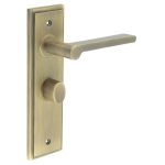 Burlington Fitzrovia Door Handles On Back Plate with Turn & Release