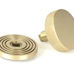 Satin Brass Brompton Centre Door Knob (Beehive)