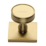 Heritage Brass - Venetian Cabinet Knob with Square Backplate