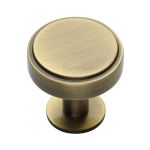 Heritage Brass - Stepped Disc Cabinet Knob with Rose