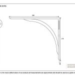 Beeswax 10'' x 7'' Curved Shelf Bracket