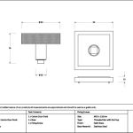 Satin Brass Brompton Centre Door Knob (Square)