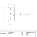 Anvil 3" Dummy Butt Hinge (Single)