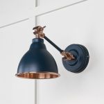 Smooth Copper Brindley Wall Light in Dusk