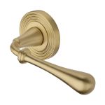 Heritage Brass - Roma Reeded Door Handle on Round Rose