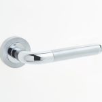 Jedo Dual Range Twin Door Handles on Rose