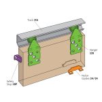 P C Henderson Single Top Sliding Wardrobe Door Kit