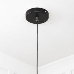 Smooth Brass Flora Pendant in Elan Black
