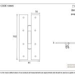 Anvil H Hinge (pair)