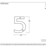 From The Anvil Polished Brass Numeral