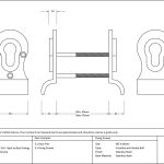 50mm Euro Door Pull (Back to Back fixings)