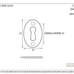 From The Anvil Oval Standard Profile Escutcheon
