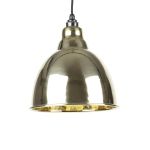 Hammered Brass Brindley Pendant