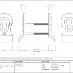 50mm Euro Door Pull (Back to Back fixings)