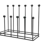 Matt Black Six Pair Boot Rack