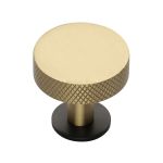 Heritage Brass - Knurled Disc Cabinet Knob with Rose