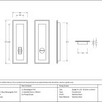 Anvil Art Deco Rectangular Pull - Privacy Set