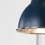 Hammered Nickel Brindley Wall Light in Dusk