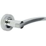 Jedo Dual Range Modena Door Handles On Rose
