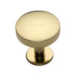 Heritage Brass - Domed Disc Cabinet Knob with Rose