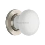 Heritage Brass - White Crackle Knob