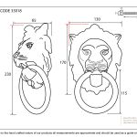 Anvil Lion Head Door Knocker