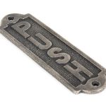 Antique Pewter Push Sign