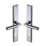 Heritage Brass - Bauhaus LH Door Handle on Plate